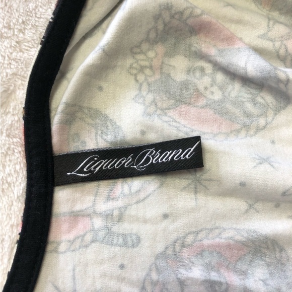 LIQUOR Brand Animal Hospital Tattoo Style Mini Summer Flared Dress Size Med - Picture 4 of 13